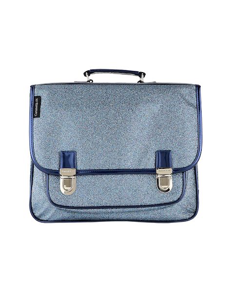 Cartable moyen paillettes bleu marine - Caramel & Cie
