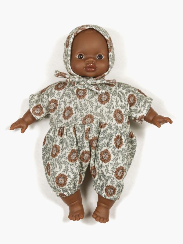 Barboteuse Noa et son béguin en coton Marguerite - Babies - 28 cm - Minikane