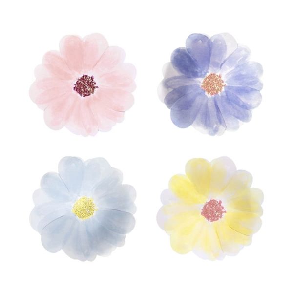 Serviettes en papier fleurs (4 designs) x8 - Meri Meri