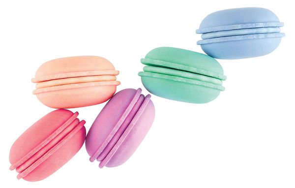 Boîte de 5 gommes parfumées Macarons - Ooly