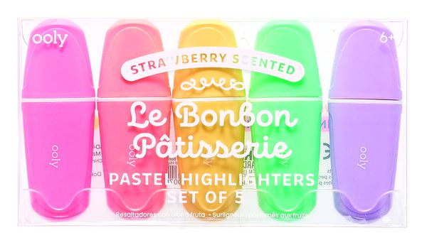 Etui de 5 surligneurs "le bonbon pâtisserie" - Ooly