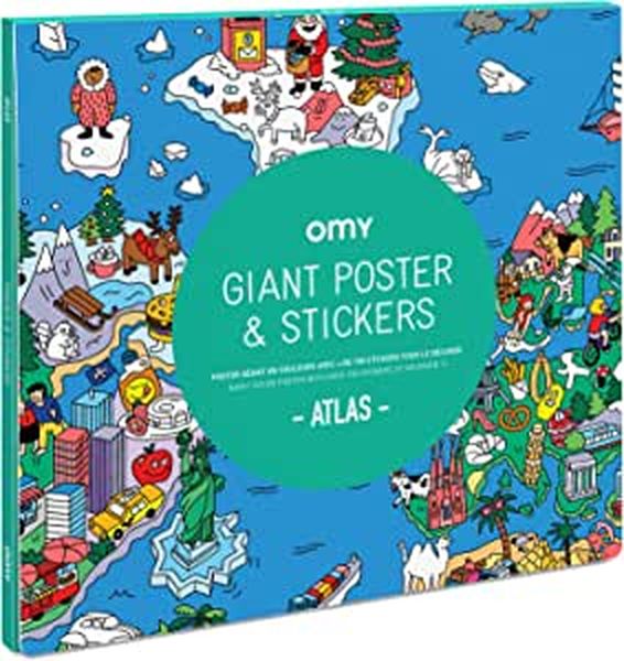 Poster à Stickers - Atlas - OMY