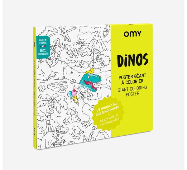 Poster à colorier - Dinos - OMY