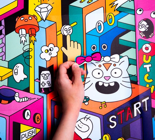 Poster à Stickers - Video Game - OMY