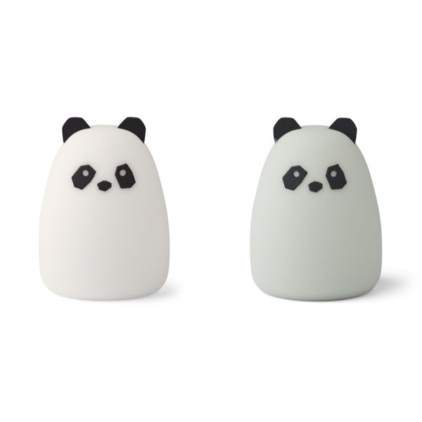 lot de 2 veilleuses callie panda creme dove blue liewood