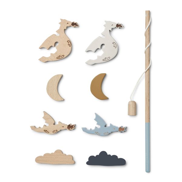 jeu de pêche à la ligne sebastian little dragon dark sandy mix liewood
