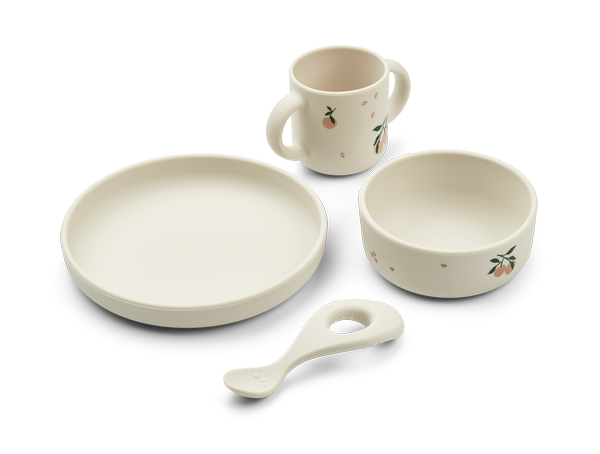 set de vaisselle vivi peach sea shell mix liewood
