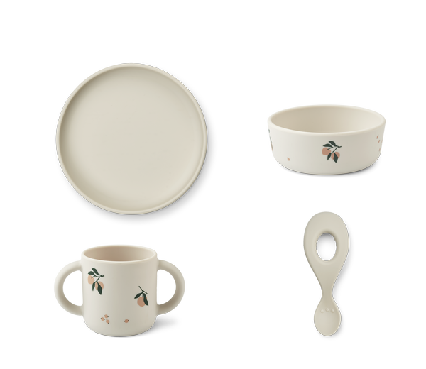 set de vaisselle vivi peach sea shell mix liewood