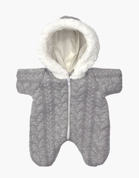 combinaison pilote en jacquard gris