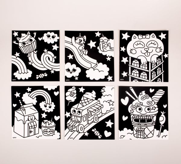 coloriage velours kawai omy