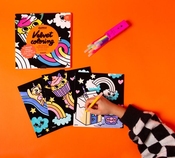 coloriage velours kawai omy