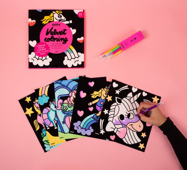 coloriage velours lily omy