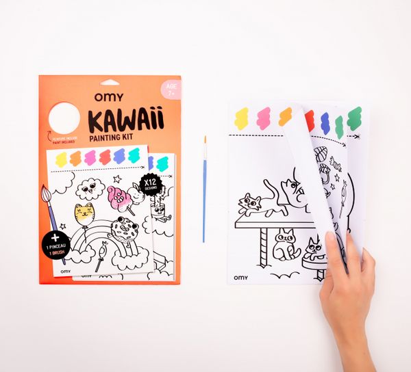 OMY Livre de coloriage en velours Kawaii