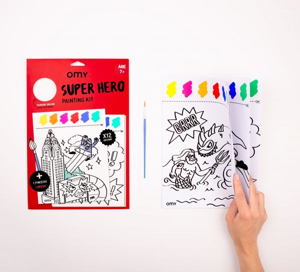 kit de peinture superhéros omy