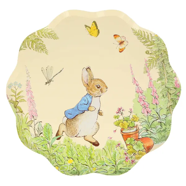 grandes assiettes pierre le lapin x8 meri meri