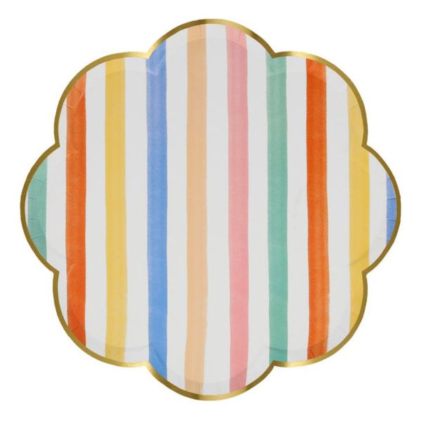 assortiment de grandes assiettes anniversaire avec dorure meri meri
