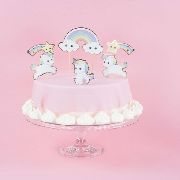 Assiette forme licorne x 8 - Crealoca