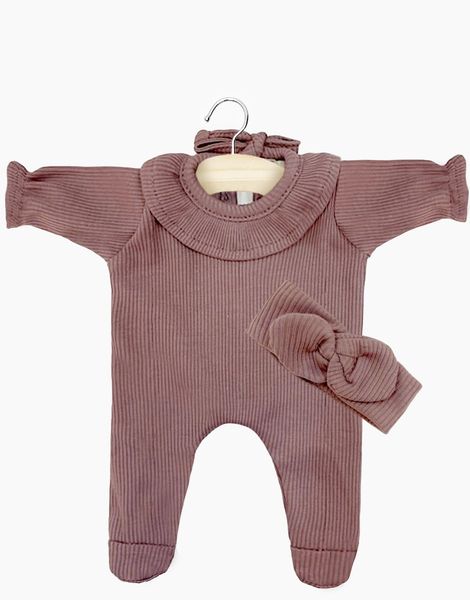 Dors bien Camille et headband en maille côtelée raisin, Minikane, Poupées, Babies, Vêtements