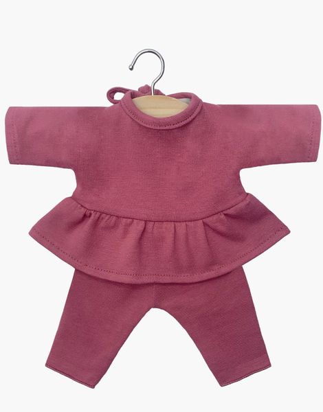 Ensemble Ophélia en jersey framboise, Minikane, Poupée, Gordis, Vêtements