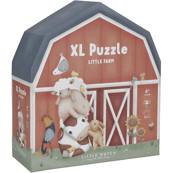Puzzle de sol en carton Little Farm, Little Dutch, Puzzle, Jeu, Jouer, Enfant