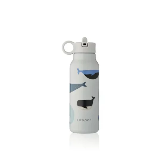 Gourde Isotherme Falk 350 ml -Whales/Cloud blue, Liewood, Gourde, Promenade, Ecole, Isotherme