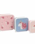 Lot de 3 boîtes à goûter - Magical Unicorn, Tutete, Ecole, Enfant, Goûter, Style, Pratique