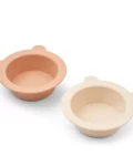 Lot de 2 bols antidérapants Peony - Tuscany rose/Apple blossom, Liewood, Premiers repas, Cadeau de naissance, Utile, Indispensable