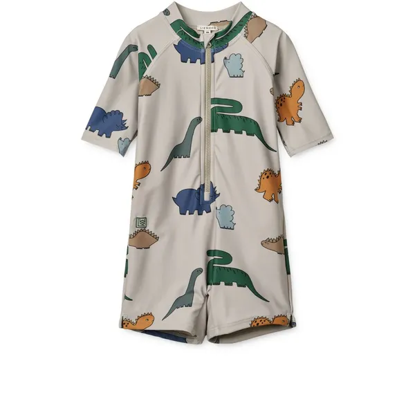 Combinaison de bain Max - Dinosaurs/Mist - 1 an, Liewood, Enfant, Plage, Piscine, Stylé