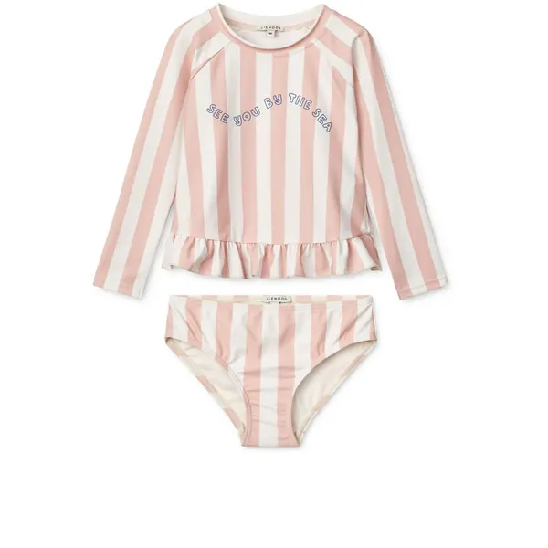 Ensemble de bain Dagny - Stripe Sorbet rose/Creme de la creme - 18 mois, Liewood, Enfant, Eté, Piscine, Plage, Indispensable, Idée cadeau